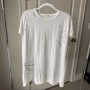 Sundry Distressed T Shirt Dress